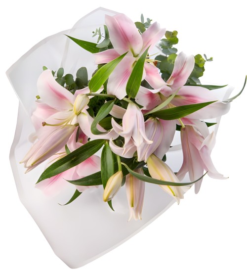 Beyaz Lilyum Çiçek Buketi