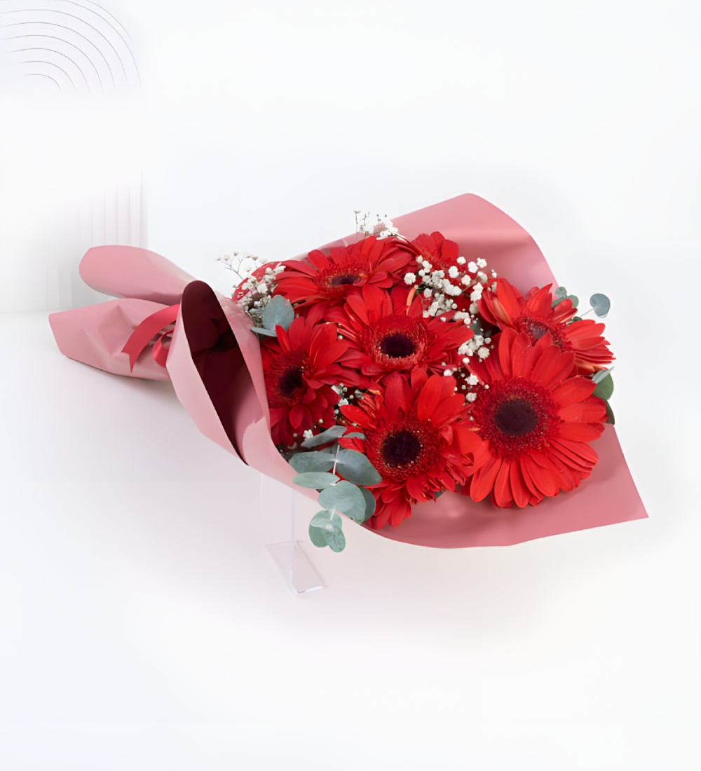 Kırmızı Gerbera Çiçek Buketi
