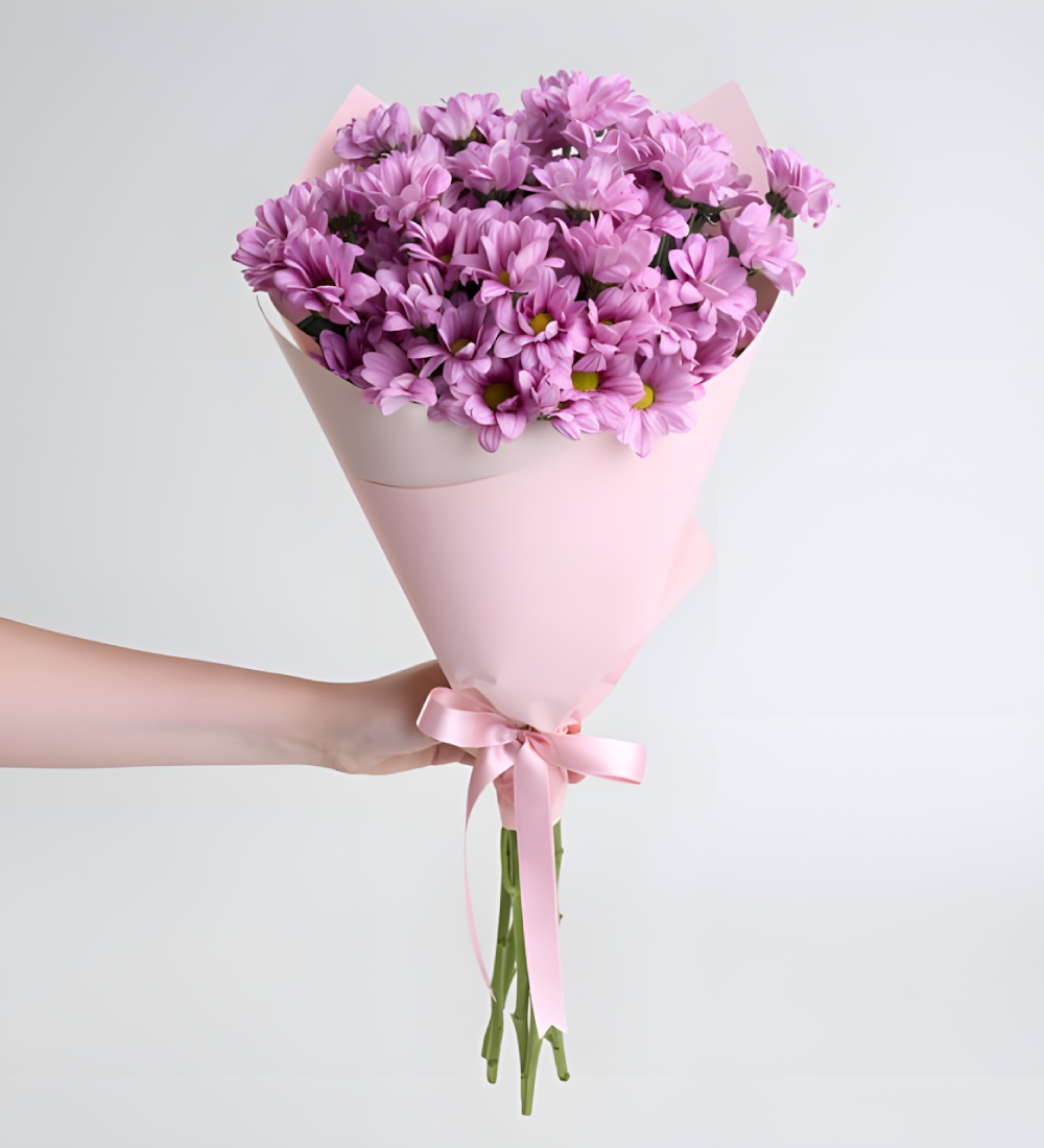 Pembe Papatyalar Çiçek Buketi